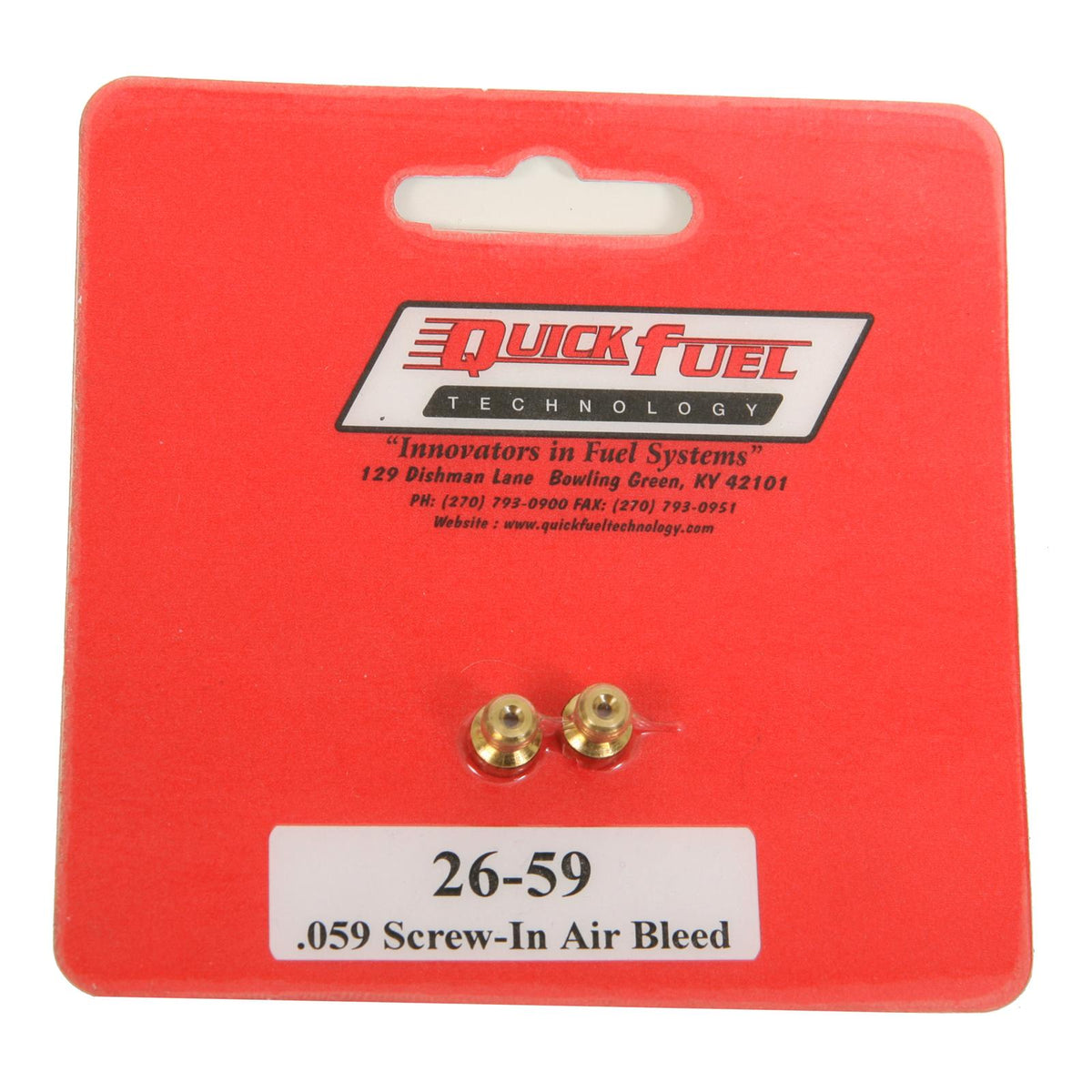 Quick Fuel QFT26-59QFT Air Bleeds 10-32 .059