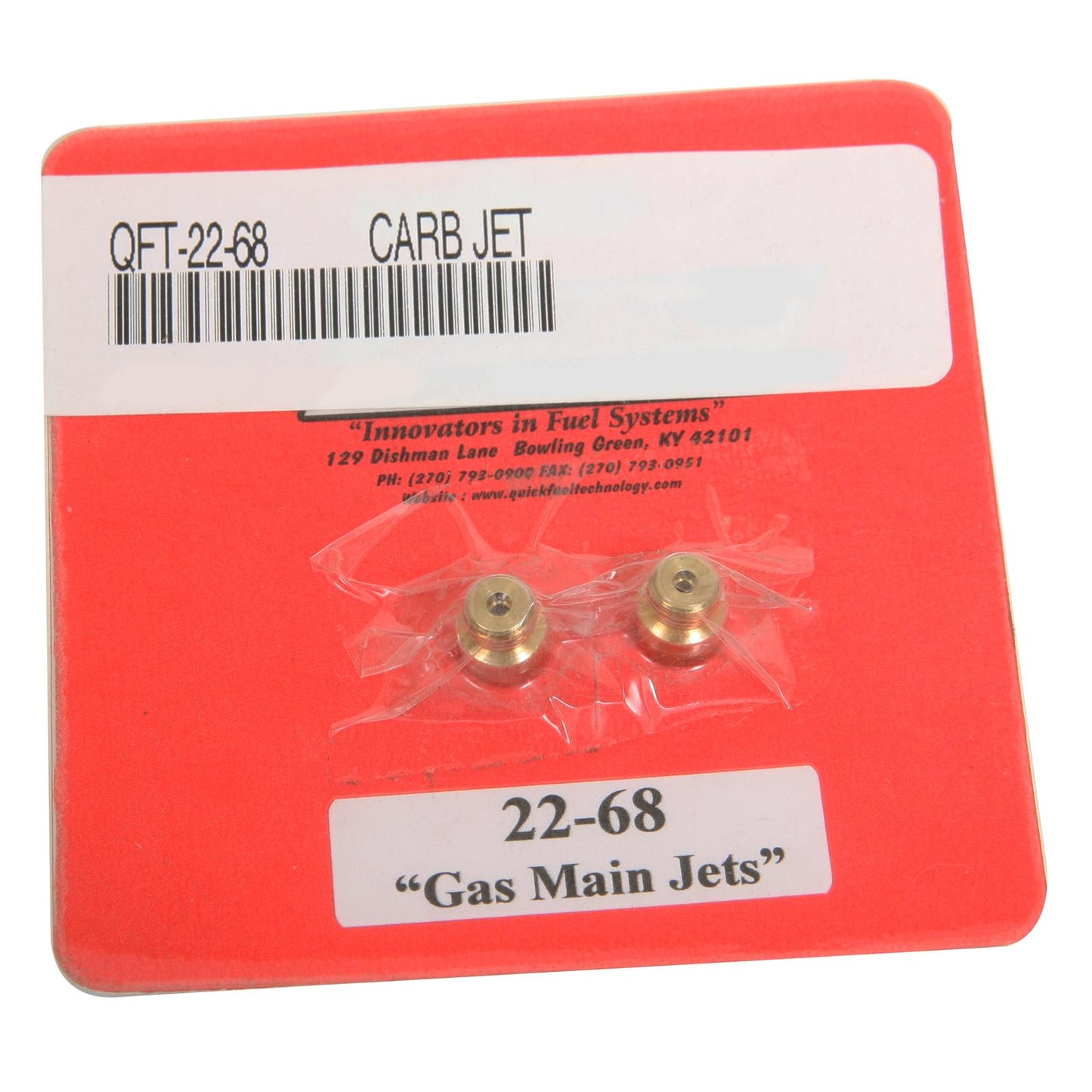 Quick Fuel QFT22-68QFT Gas Main Jets 1/4" #68 Sold In (pair) s