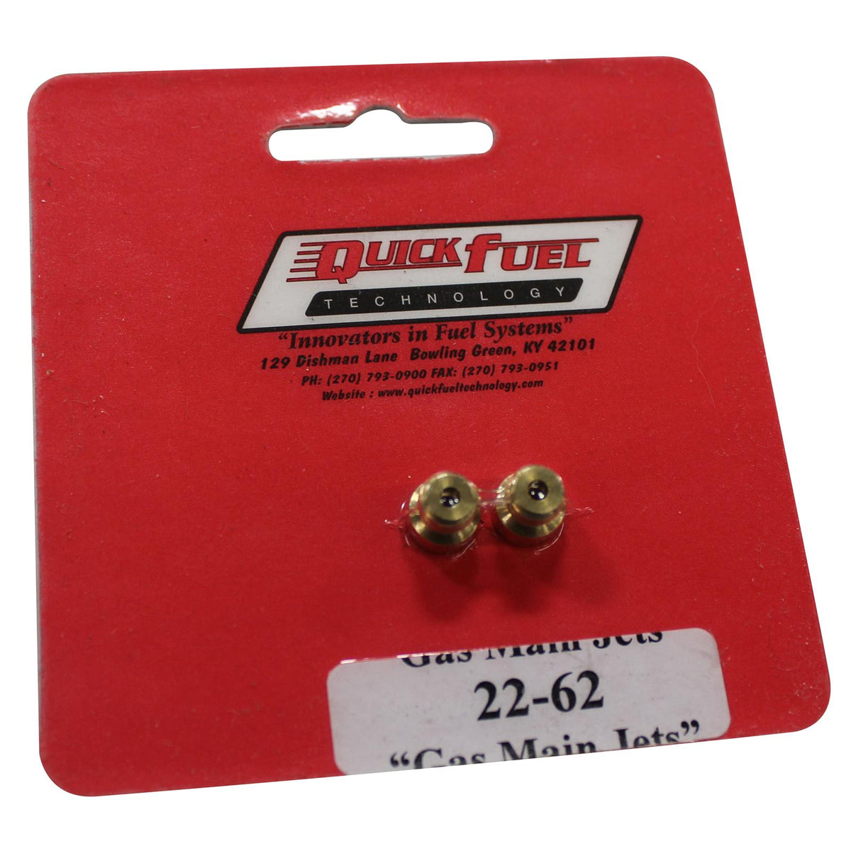 Quick Fuel QFT22-62QFT Gas Main Jets 1/4"