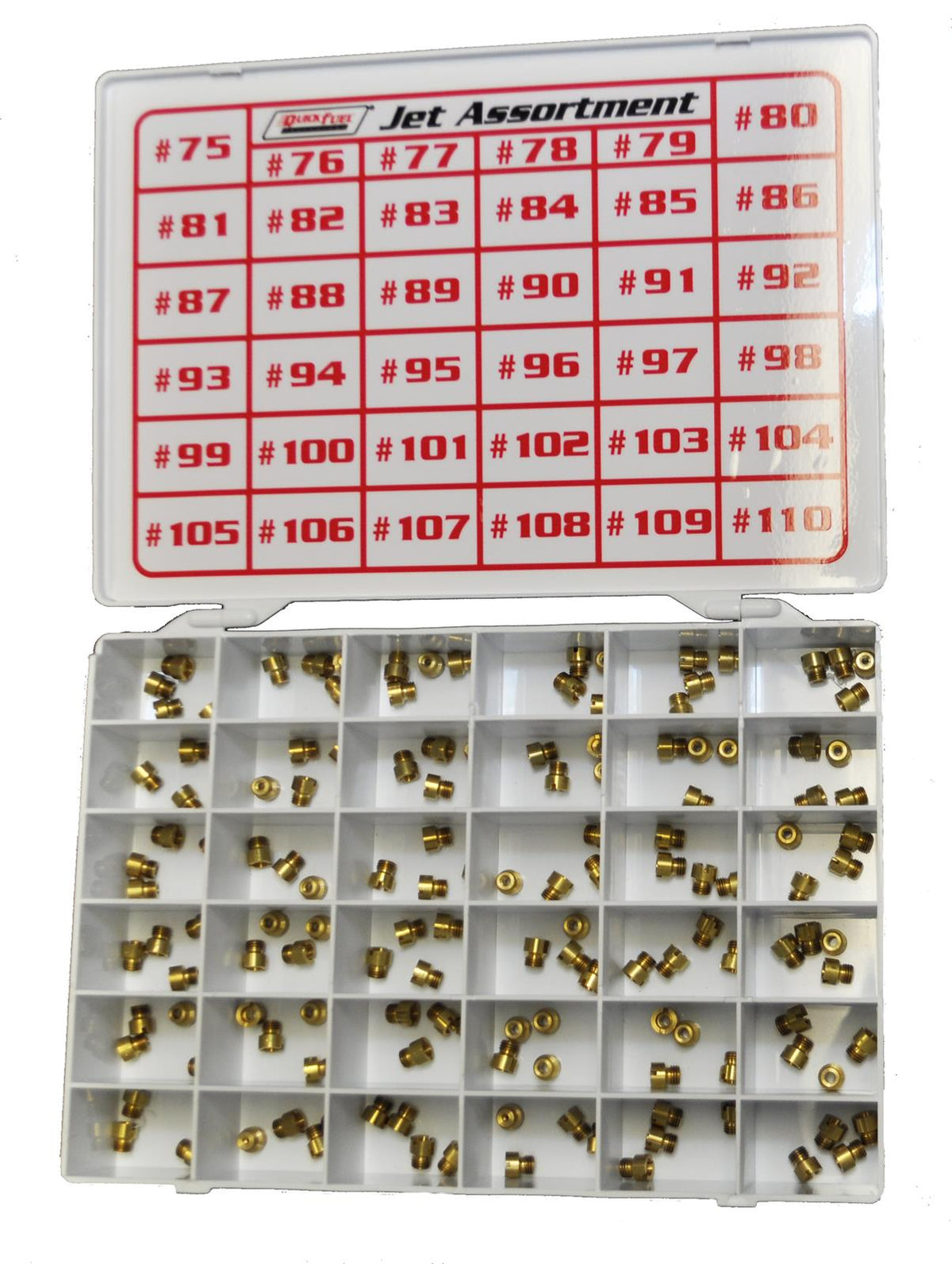 Quick Fuel QFT36-436 Carburetor Jet Assortment Kit 75 to 110 4 Jets Per Size