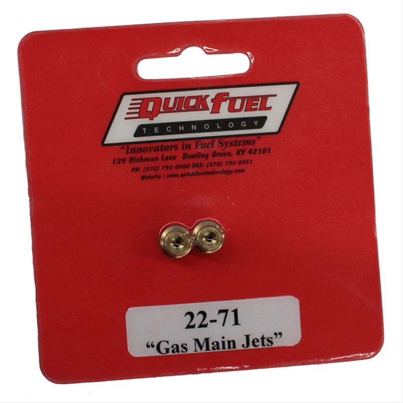 Quick Fuel QFT22-71QFT Gas Main Jets 1/4"