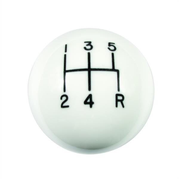 Hurst HU1630025 Shftr Knob-White 5 Spd3/8-16