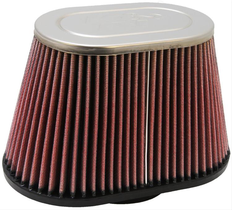 K&N Filters KNRC-5040 Universal Chrome Air Filter 3-1/2"Flg. 8-1/2 X 5-1/4"B 6"