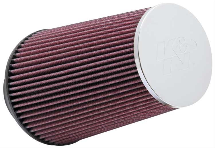 K&N Filters KNRC-3690 Universal Chrome Air Filter 3-1/2"Id Flg 6"B 4-1/2"Cr T 9""