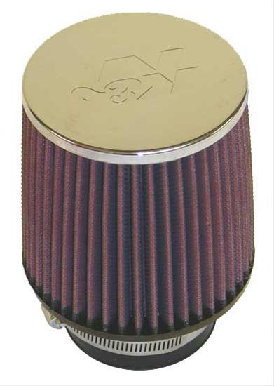 K&N Filters KNRC-3870 Universal Chrome Air Filter 3"Flg 4-1/2"T 5"B 5"H"