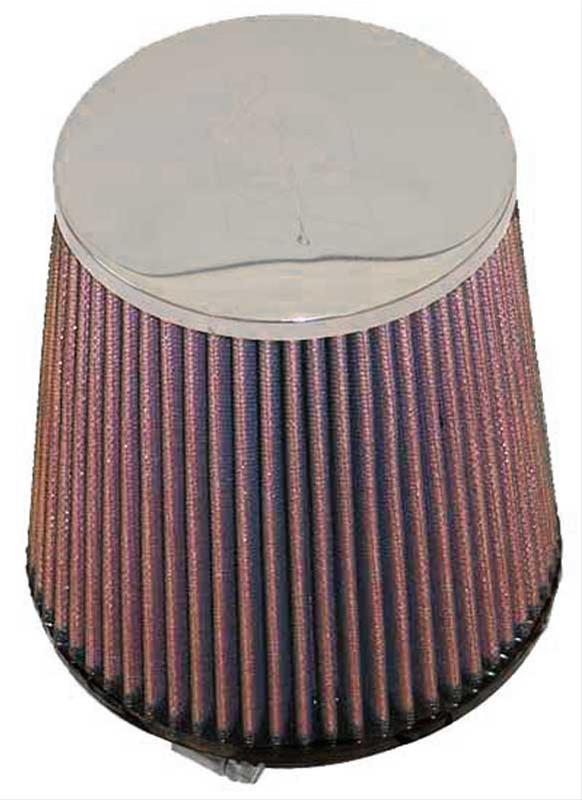 K&N Filters KNRC-4180 Universal Chrome Air Filter 3"Flg 6"B 4.5"T 6"H"