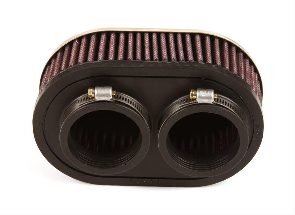 K&N Filters KNRC-2370 Universal Chrome Air Filter 2"Dual 6-1/4 X 4"Od 2"H"