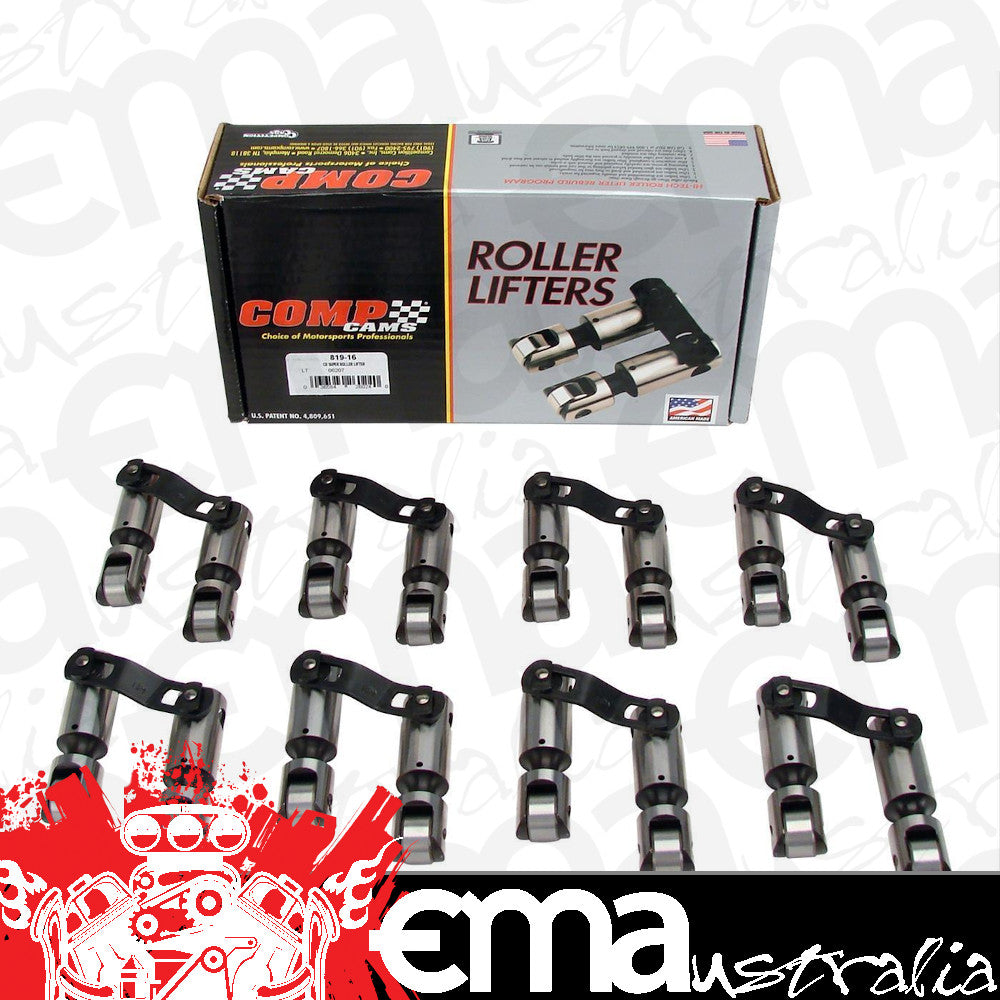 COMP Cams 818-16 Endure-X Solid Roller Lifter Set for Chevrolet Small Block