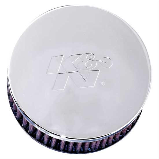 K&N Filters KNRC-0850 Universal Chrome Air Filter 2-7/16"Flg 5-1/8"Od 2"H"