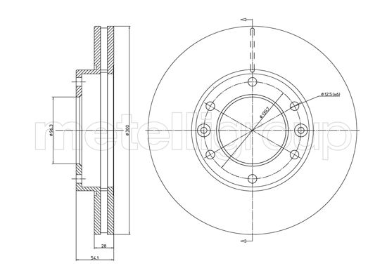 Metelli MET-DBR23-1174C Metelli Brake Rotor Kia