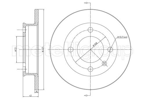 Metelli MET-DBR23-0041 Metelli Brake Rotor Ford Europe/ Lcv Truck