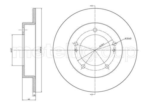 Metelli MET-DBR23-0221 Metelli Brake Rotor Suzuki