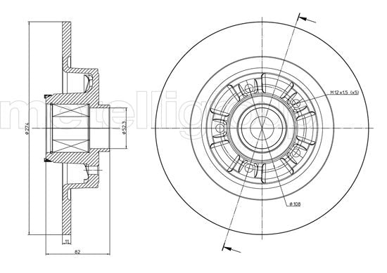Metelli MET-DBR23-0692 Metelli Brake Rotor Renault