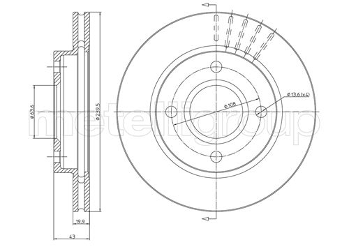Metelli MET-DBR23-0169 Metelli Brake Rotor Ford Europe /Lcv Truck / Mazd