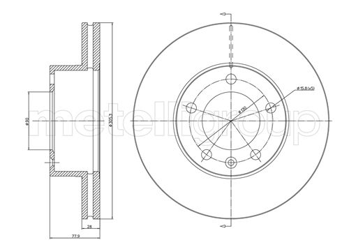 Metelli MET-DBR23-0532C Metelli Brake Rotor for Nissan / Opel / Renault