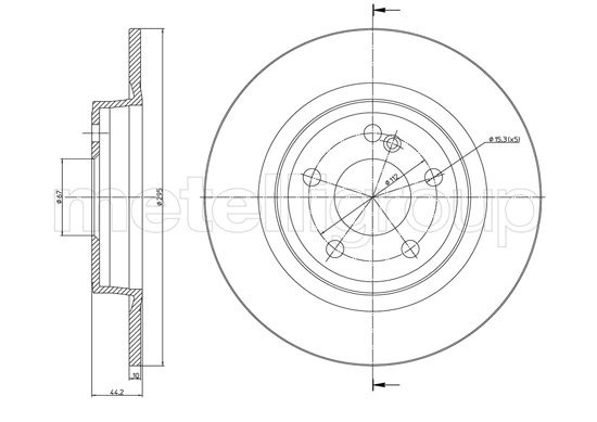 Metelli MET-DBR23-1463C Metelli Brake Rotor Mercedes Benz
