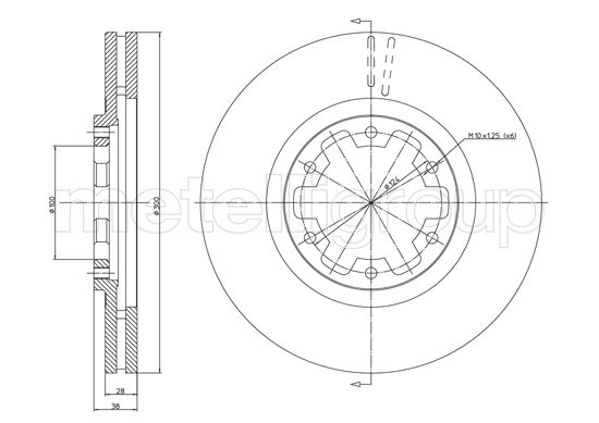 Metelli MET-DBR23-1160 Metelli Brake Rotor for Nissan / for Nissan Lcv
