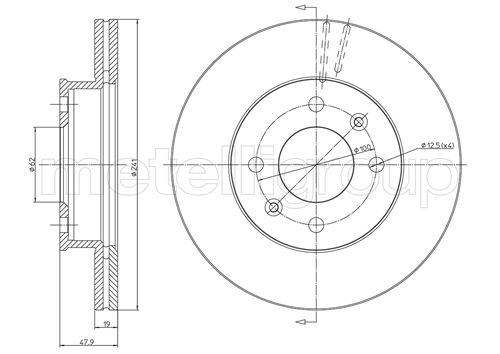 Metelli MET-DBR23-0626 Metelli Brake Rotor Hyundai