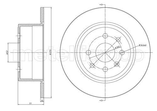 Metelli MET-DBR23-0426 Metelli Brake Rotor Opel