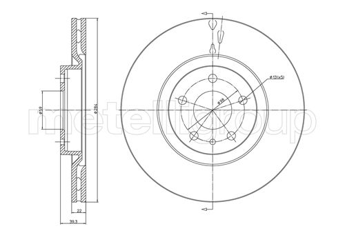 Metelli MET-DBR23-0387 Metelli Brake Rotor Alfa Romeo