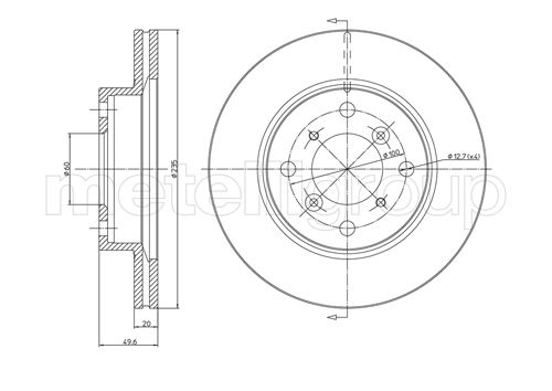Metelli MET-DBR23-0510 Metelli Brake Rotor Suzuki