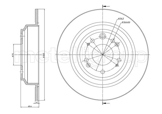 Metelli MET-DBR23-1420C Metelli Brake Rotor Honda