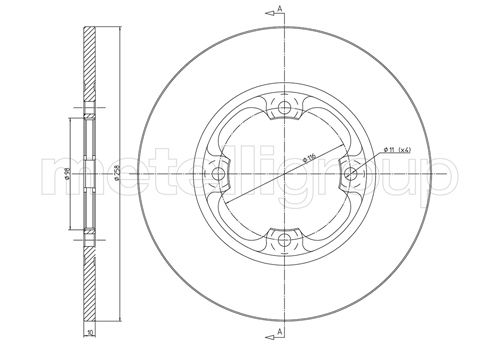 Metelli MET-DBR23-0012 Metelli Brake Rotor Alfa Romeo