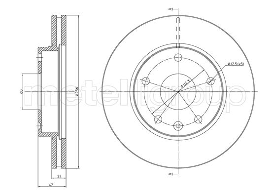 Metelli MET-DBR23-1137 Metelli Brake Rotor Daewoo