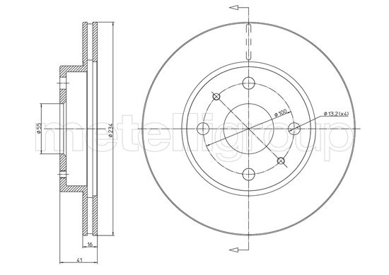 Metelli MET-DBR23-1138C Metelli Brake Rotor Daihatsu