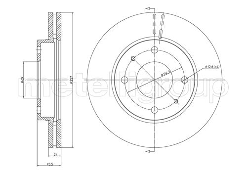 Metelli MET-DBR23-0787 Metelli Brake Rotor Hyundai