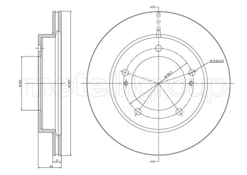 Metelli MET-DBR23-0501 Metelli Brake Rotor Suzuki