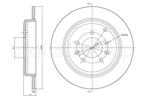 Metelli MET-DBR23-0303 Metelli Brake Rotor Peugeot