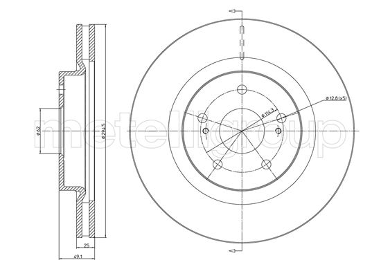 Metelli MET-DBR23-0966C Metelli Brake Rotor Suzuki