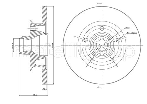 Metelli MET-DBR23-0292 Metelli Brake Rotor VW Lcv