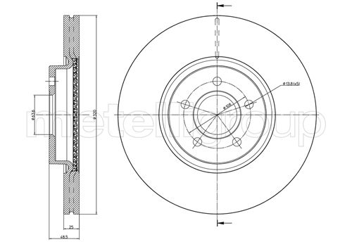 Metelli MET-DBR23-0892C Metelli Brake Rotor Ford Europe / Volvo