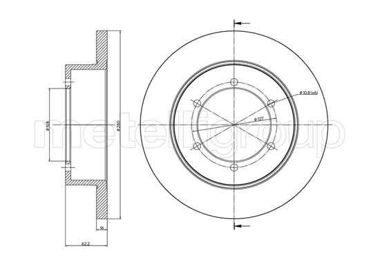 Metelli MET-DBR23-1109C Metelli Brake Rotor for Nissan Lcv / Renault Lcv Truc