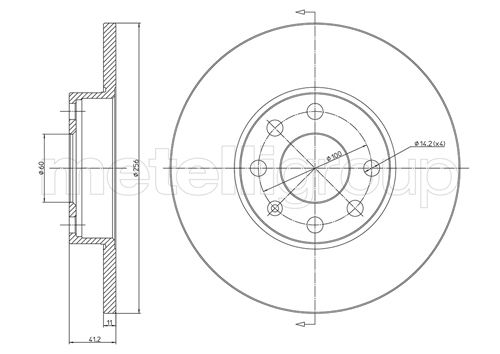 Metelli MET-DBR23-0627 Metelli Brake Rotor Opel