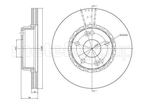 Metelli MET-DBR23-0109 Metelli Brake Rotor Renault