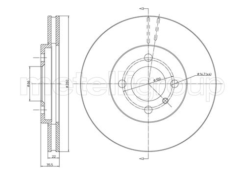 Metelli MET-DBR23-0123 Metelli Brake Rotor BMW