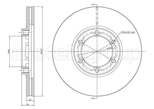 Metelli MET-DBR23-0351 Metelli Brake Rotor Isuzu / Opel / Lcv