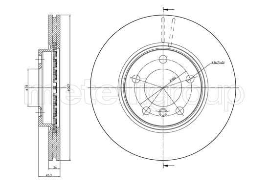 Metelli MET-DBR23-1380C Metelli Brake Rotor Mini