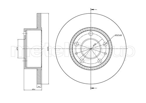 Metelli MET-DBR23-0779 Metelli Brake Rotor Iveco