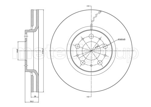 Metelli MET-DBR23-0561C Metelli Brake Rotor Volvo