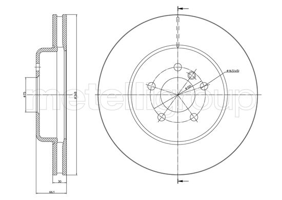 Metelli MET-DBR23-1268C Metelli Brake Rotor BMW