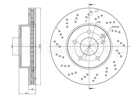 Metelli MET-DBR23-1409FC Metelli Brake Rotor Mercedes Benz