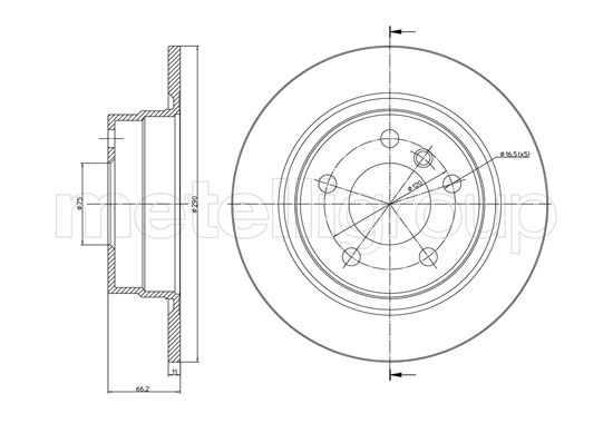 Metelli MET-DBR23-1366C Metelli Brake Rotor BMW