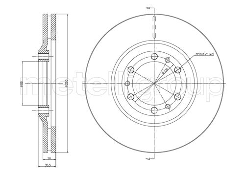Metelli MET-DBR23-0502 Metelli Brake Rotor Isuzu / Opel