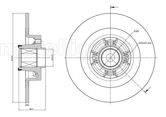 Metelli MET-DBR23-0804 Metelli Brake Rotor Renault