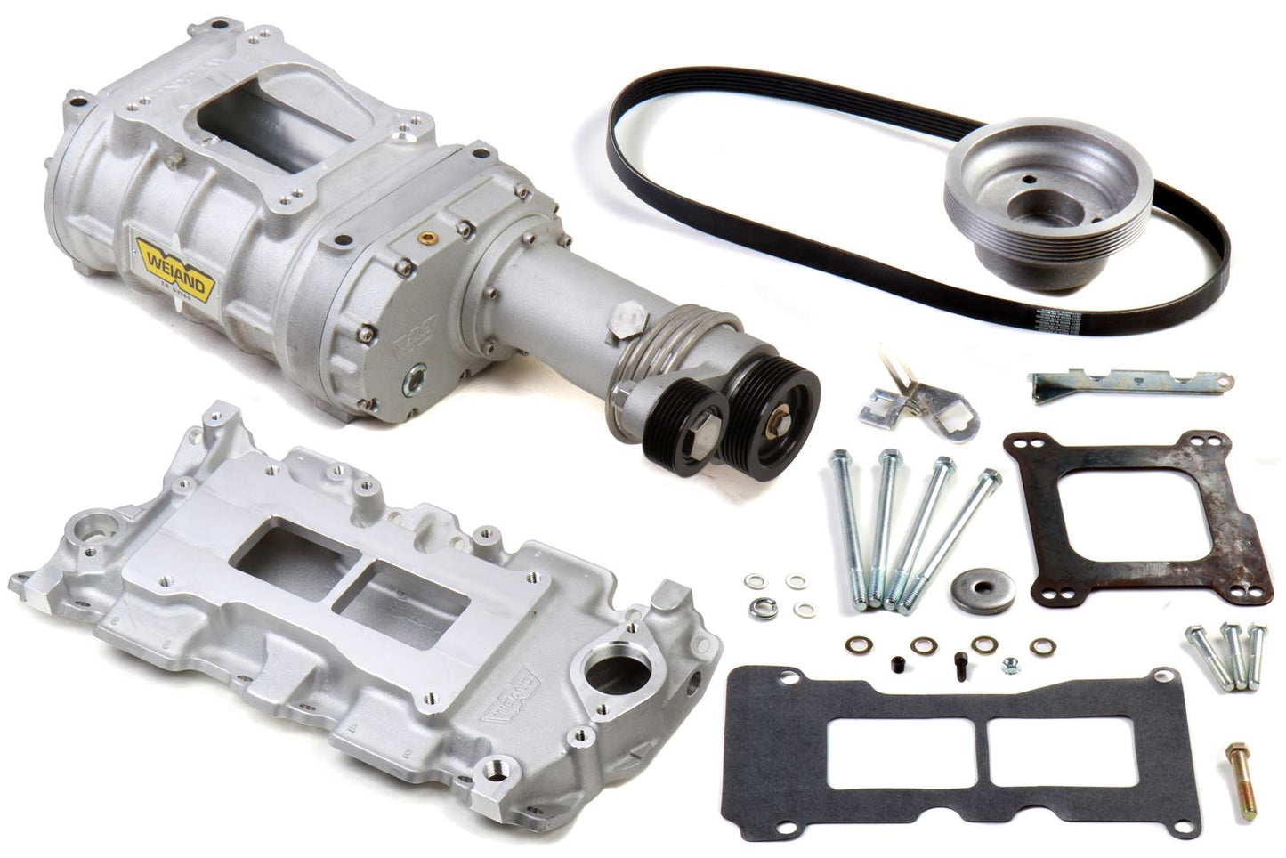 Weiand WM6503-1 142 Powercharger Kit Suits SBc Short Nose Satin