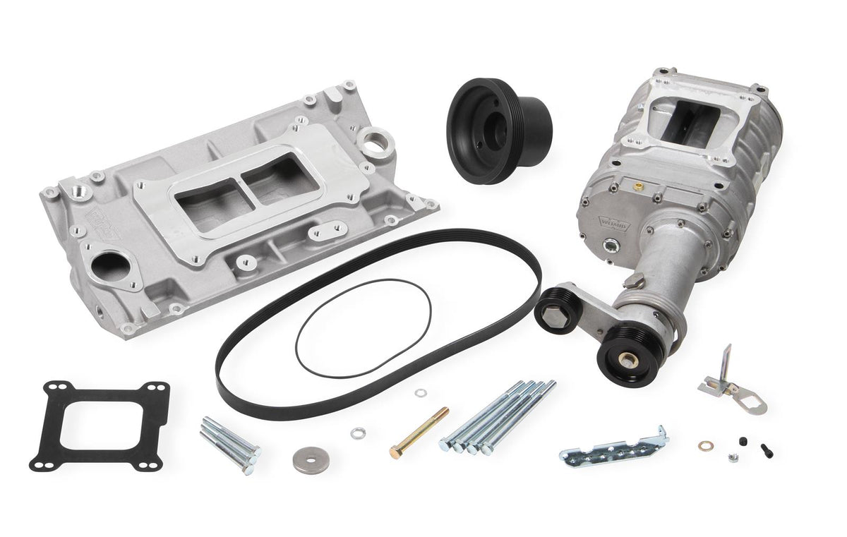 Weiand | WM6542-1 | Vortec 142 Powercharger Long Nose Satin Finish (Blower) Kit